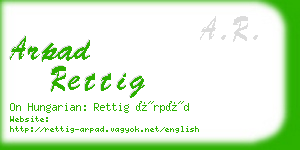 arpad rettig business card
